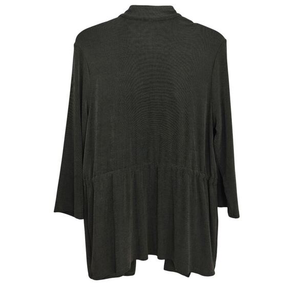 Chico's Travelers Utility Jacket Size Medium / 1 Olive Green Drawstring Stretch - Picture 8 of 10